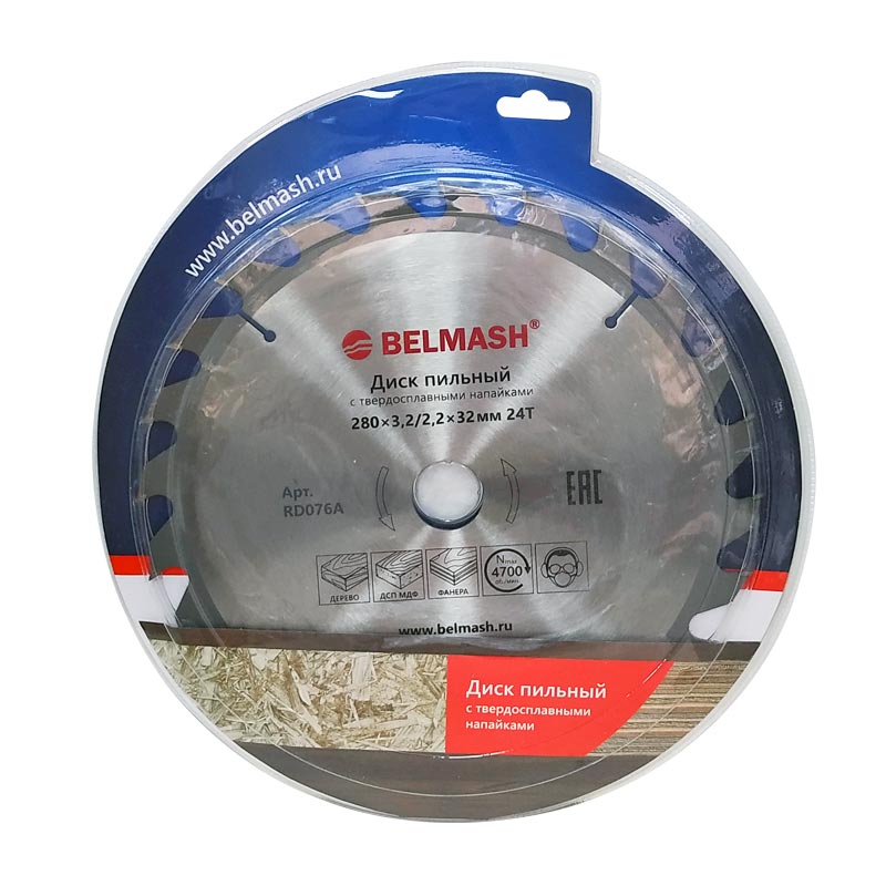 Диск пильный 280х32х24 дерево BELMASH RD076A Диск пильный 280х32х24 дерево BELMASH RD076A