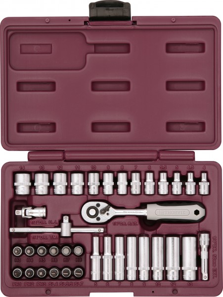 Набор инструмента 1/4" 38 предметов (UTS0038) THORVIK 52056 Набор инструмента 1/4" 38 предметов (UTS0038) THORVIK 52056