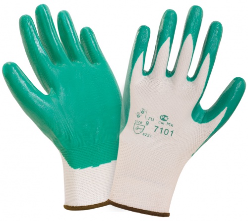 Перчатки нейлон с нитриловым покрытием 2Hands SafeFlex 7101-10 Перчатки нейлон с нитриловым покрытием 2Hands SafeFlex 7101-10