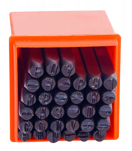 Набор клейм буквенных 5мм Набор клейм буквенных 5мм