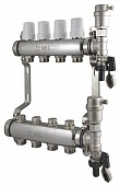 Коллектор Valtec 4 выхода х 1х 3/4 EUROKONUS из нержавеющей стали VTc.588.EMNX.0604