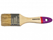 Кисть плоская KRAFOR 2.5"/63мм светлая натуральная щетина 004-0025/49214
