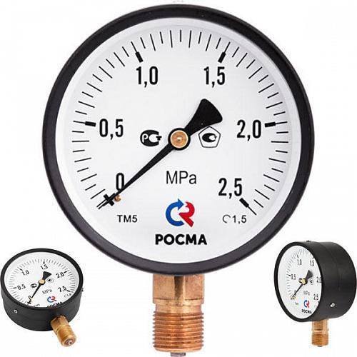 Манометр радиальный 0-10 бар 1/4" d=63mm Rosma TM-310P.0210 Манометр радиальный 0-10 бар 1/4" d=63mm Rosma TM-310P.0210