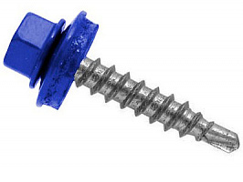 Саморез для крепления кровельных материалов 5,5х 19 RAL5005 цвет ярко-синий Саморез для крепления кровельных материалов 5,5х 19 RAL5005 цвет ярко-синий