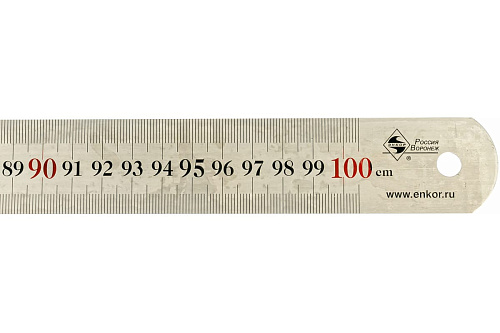 Линейка металлическая 1000мм матовая Энкор 6726 Линейка металлическая 1000мм матовая Энкор 6726