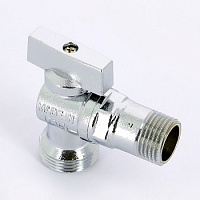 Миникран шаровой UNI-FITT 1/2"х3/4" MM угловой хром 181C2300 Миникран шаровой UNI-FITT 1/2"х3/4" MM угловой хром 181C2300