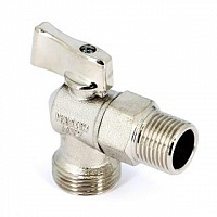 Миникран шаровой UNI-FITT 1/2"х3/4" MM угловой никелированный 181N2300 Миникран шаровой UNI-FITT 1/2"х3/4" MM угловой никелированный 181N2300